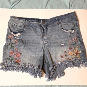 COPY - Floral Jean Shorts